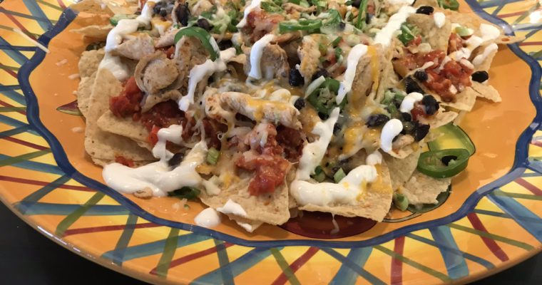 Chicken Nachos with Fire Roasted Tomato Salsa