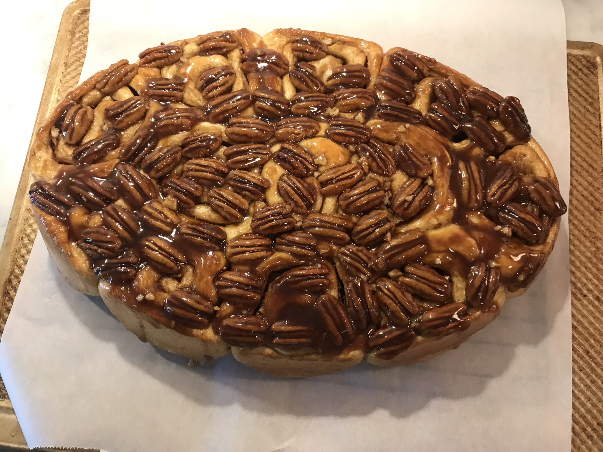 Upside Down Pecan Cinnamon Buns